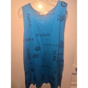 ingear Dress Womens Size 3x Sleeveless Swim Cover Up Dress lagenlook art to wear